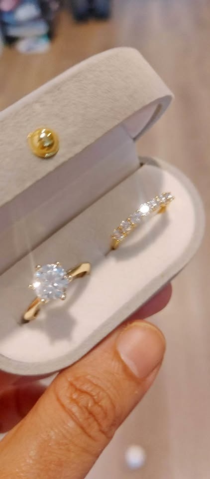 2.83 ct Diamond Ring Pair, Size 6, Lab Report & Warranty