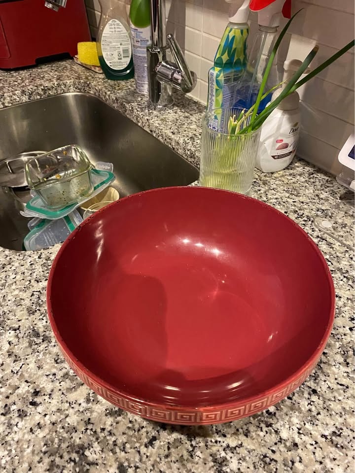11 Inch Diameter Terracotta Red Fruit Bowl - photo 3