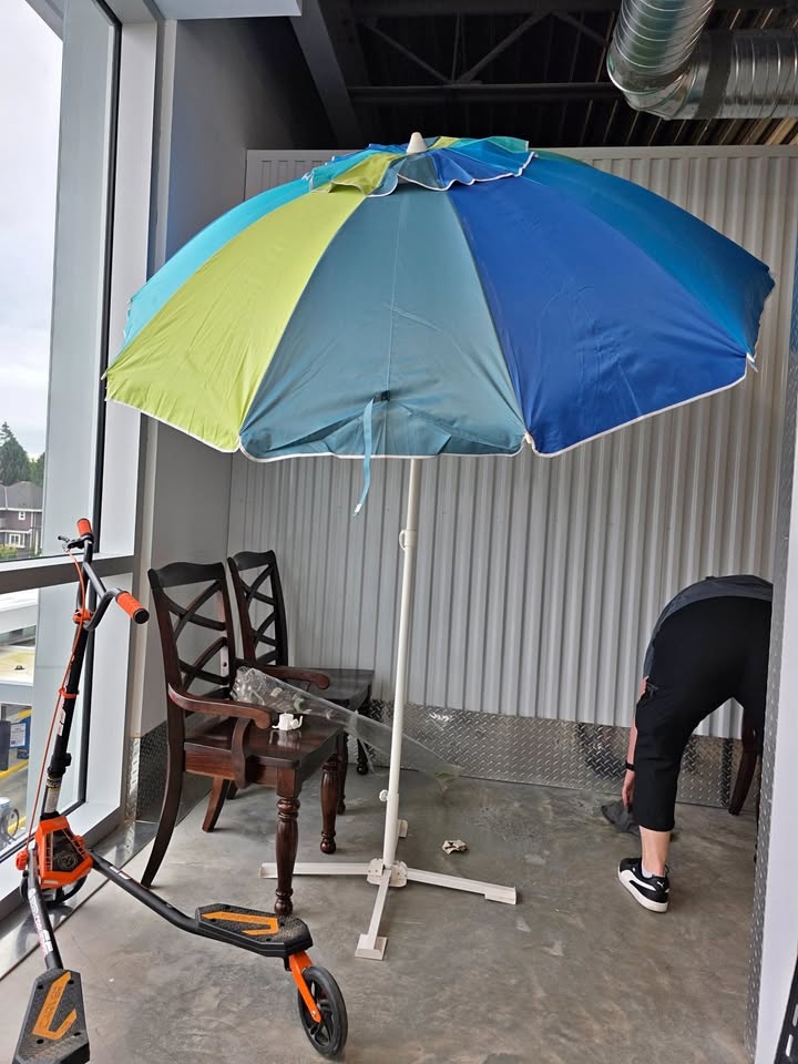 Large Beach Umbrella – Over 6 ft Tall with Versatile Stand!