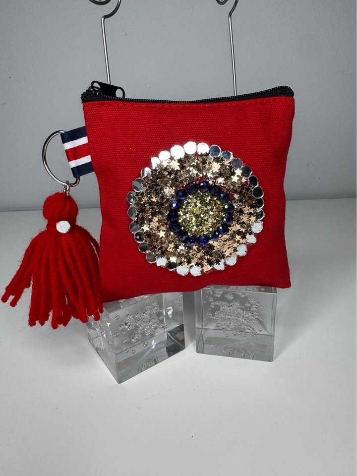 Bingo 🧡 Cute Colorful Embellished Tassel Keyring Pouches - photo 2