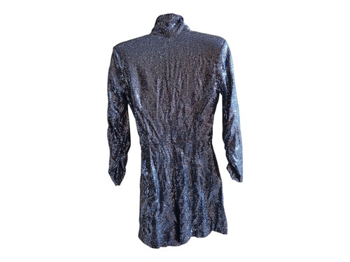 Zara Metallic Sequin Robe - Silver - photo 3