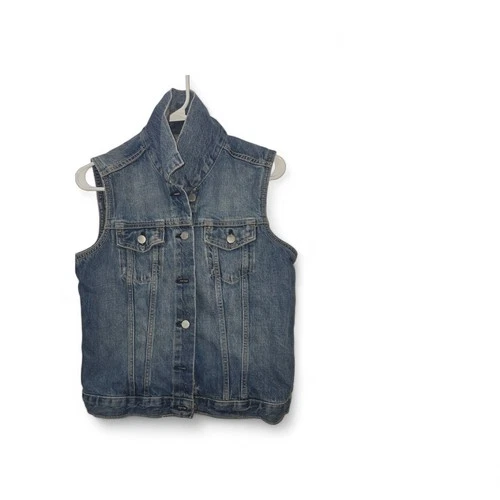 Gap 1969 Women Denim Jacket Medium Sleeveless Blue Jean Vest