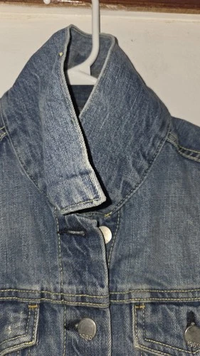 Gap 1969 Women Denim Jacket Medium Sleeveless Blue Jean Vest - photo 4