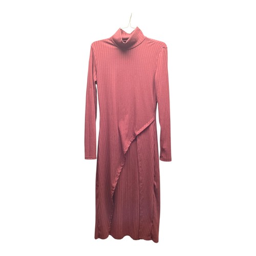 Red Long Dress with Slit and Larger Sleeves - Small