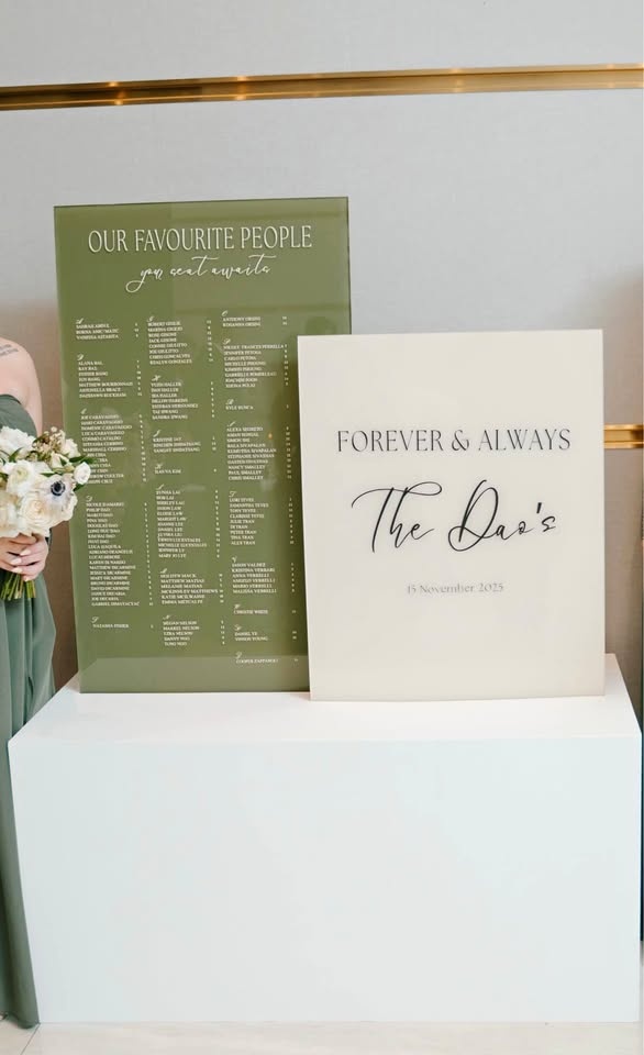 Acrylic Signs + Stand