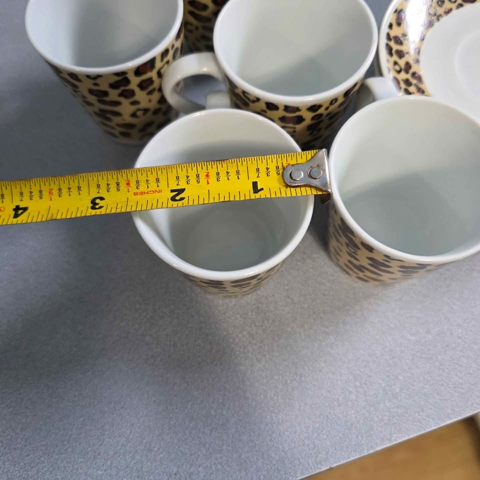 Leopard print espresso set - photo 4