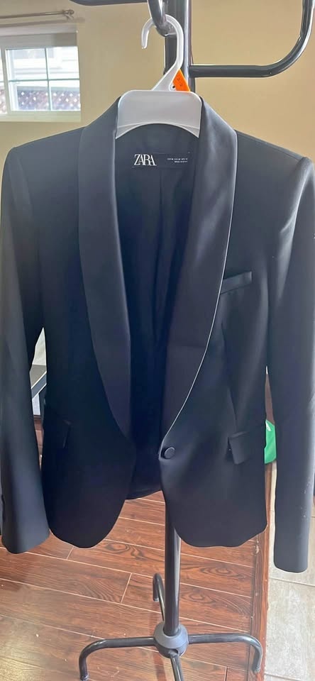 Zara Black Suit Set Blazer Pants M