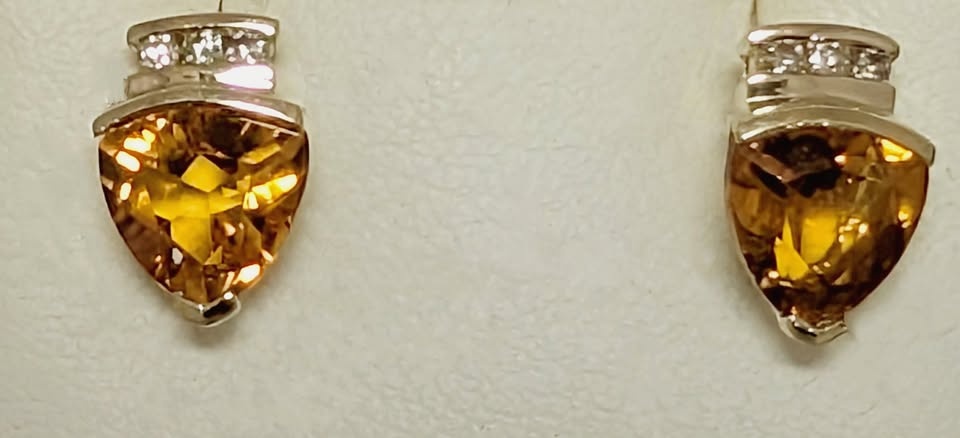14K Citrine Chain Pendant and Earring Set - photo 3