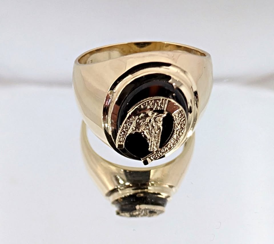 10K Men's Horseshoe Ring