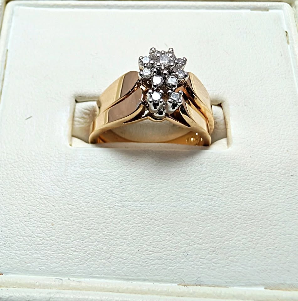 14k Gold Diamond Ring Set 2