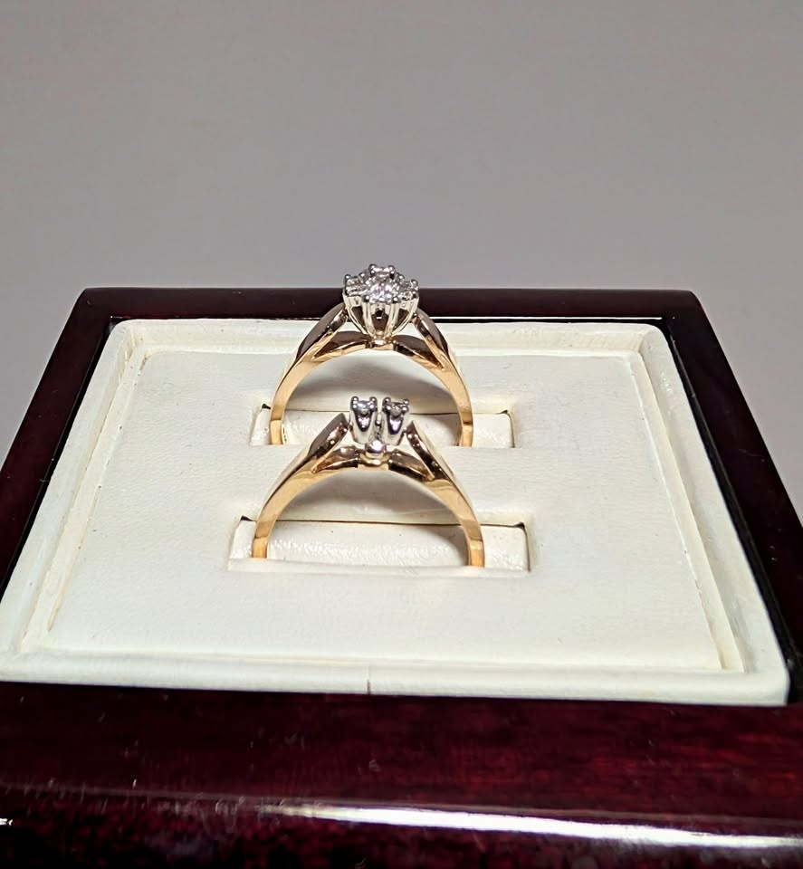 14k Gold Diamond Ring Set 2 - photo 2