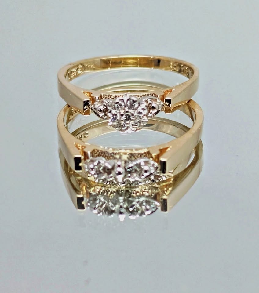 14K Gold Diamond Ring Set 1