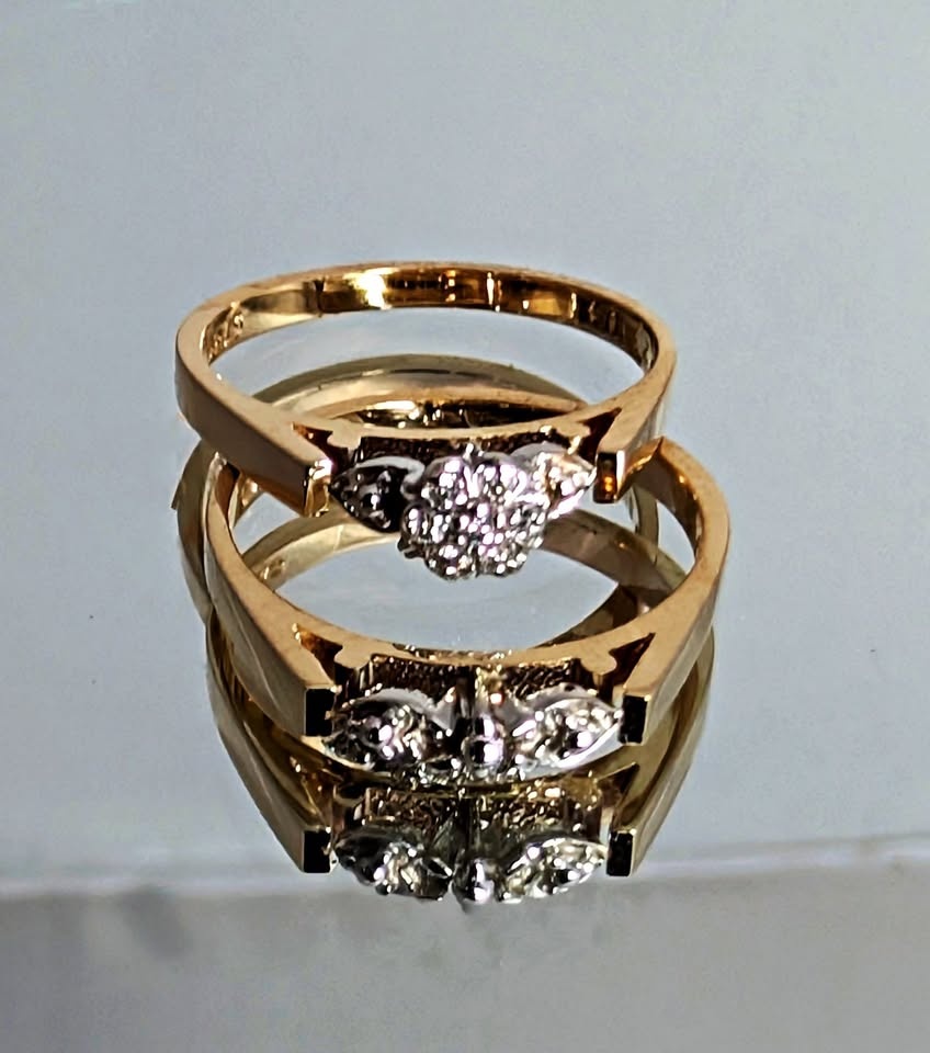 14K Gold Diamond Ring Set 1 - photo 3