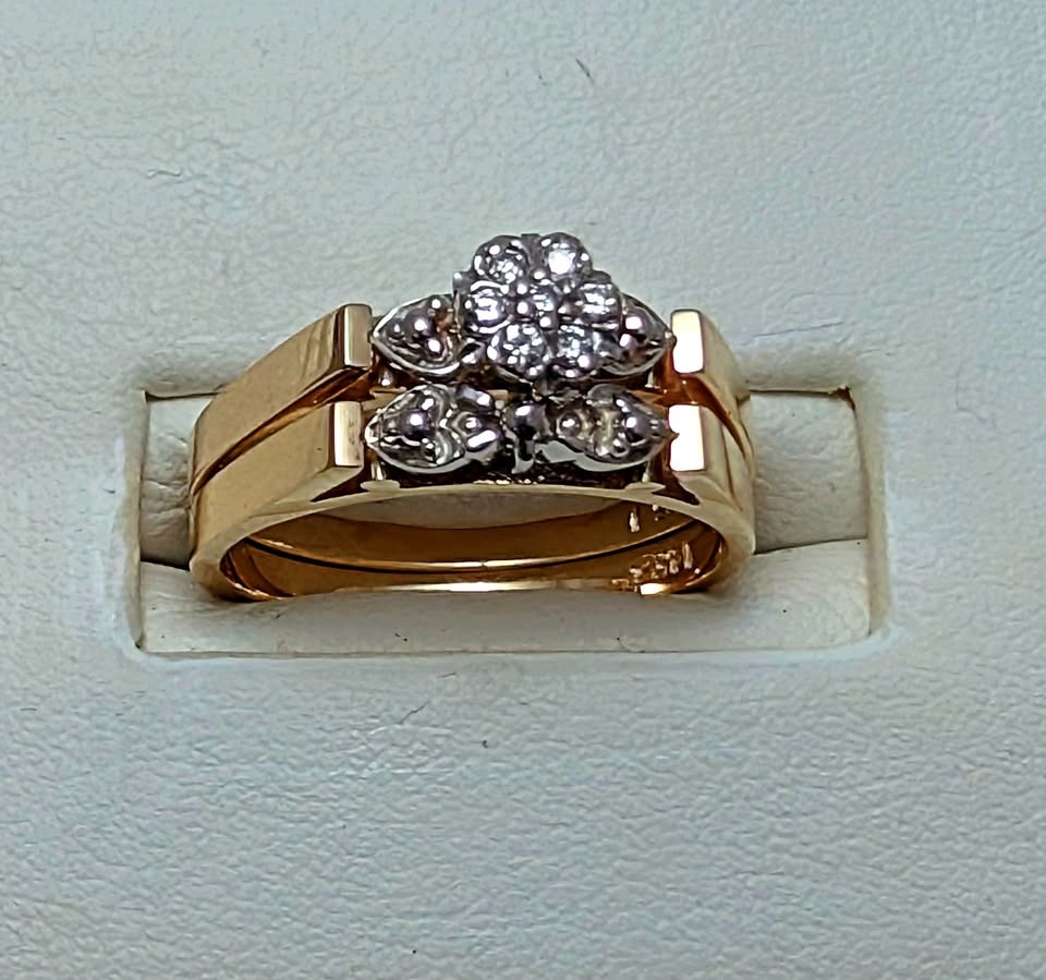 14K Gold Diamond Ring Set 1 - photo 5