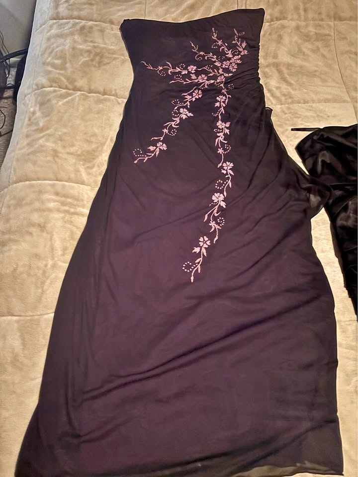 Purple XL Strapless Grad Dress