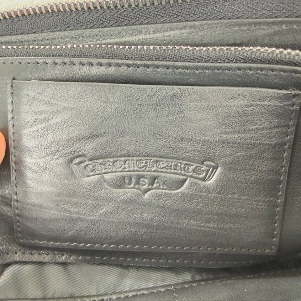 Chrome Hearts Long Zip Wallet - Black Leather, Rolling Stones - photo 2