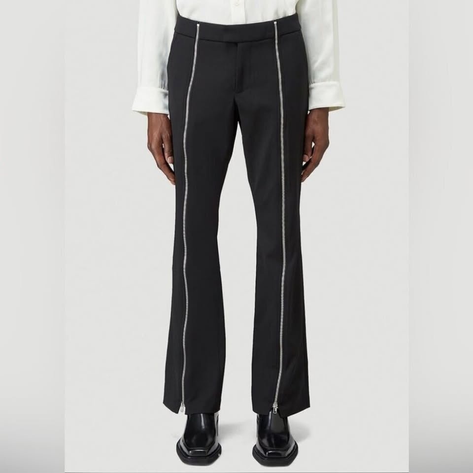 Martine Rose Men's Size Medium Spira Zipped Flared Black Pants - photo 2