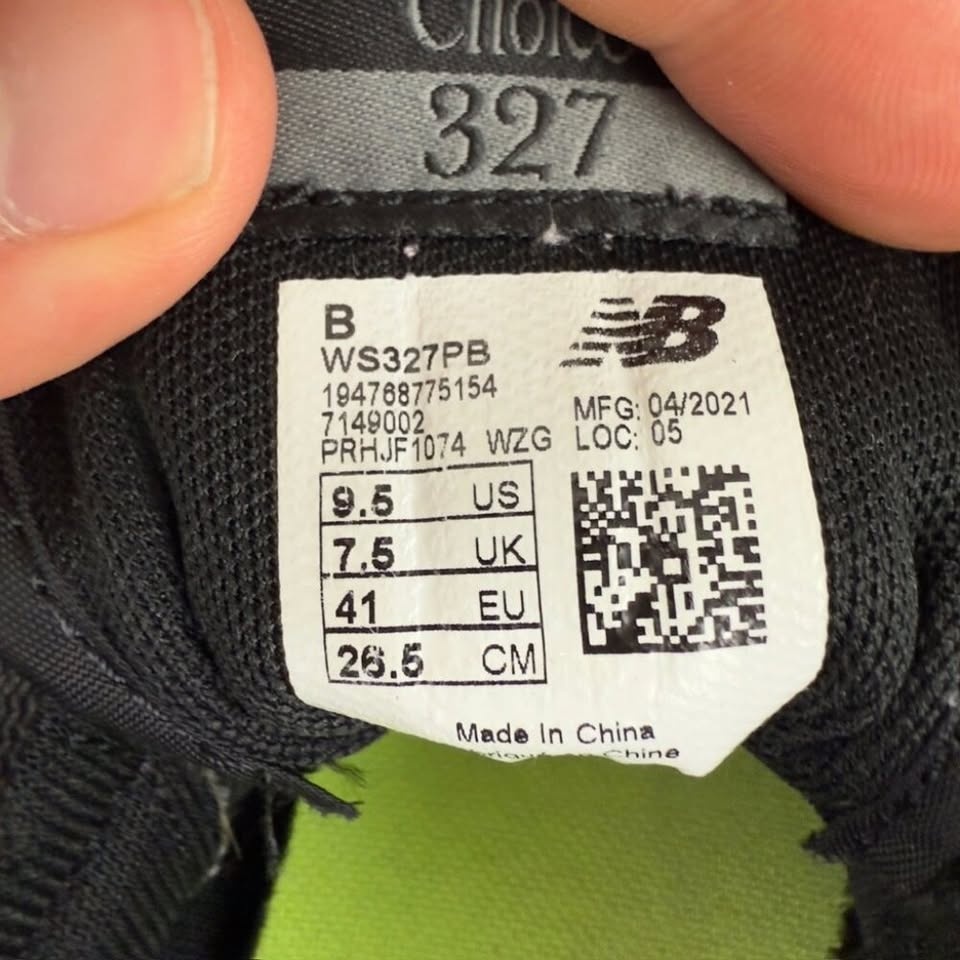 New Balance 327 Women's Sneakers - Black/Dark Violet - Size 9.5 - photo 2