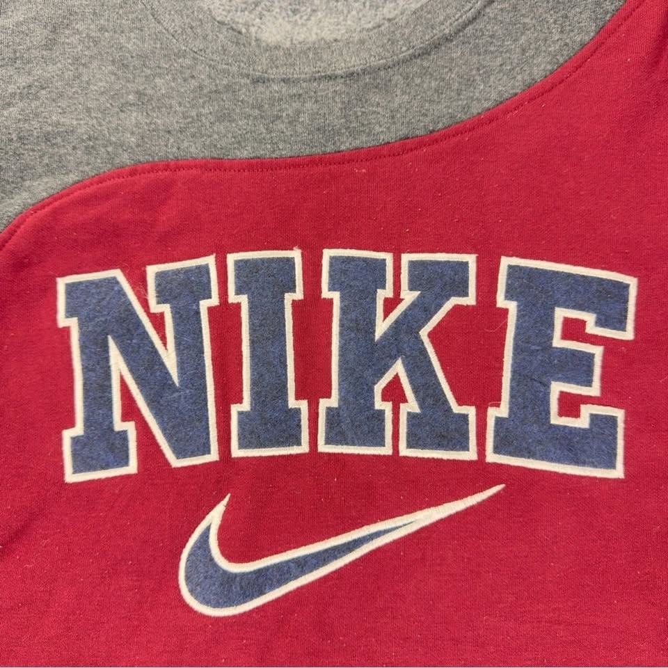 Nike Rework Men's XXL Red/Grey Fleece Lined Crewneck - photo 3
