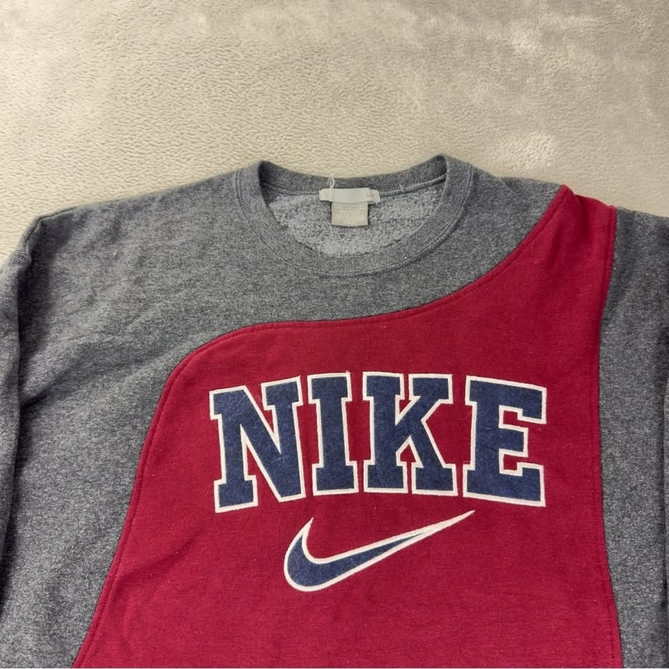 Nike Rework Men's XXL Red/Grey Fleece Lined Crewneck - photo 4