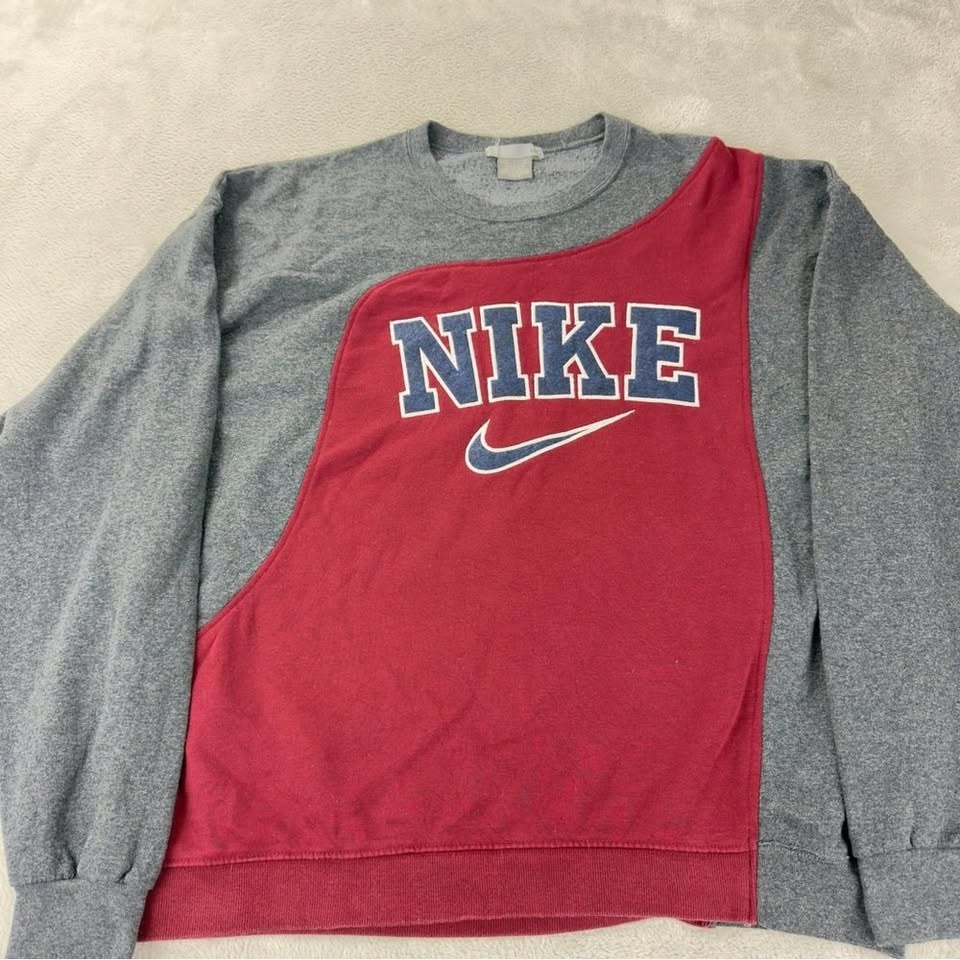 Nike Rework Men's XXL Red/Grey Fleece Lined Crewneck - photo 5