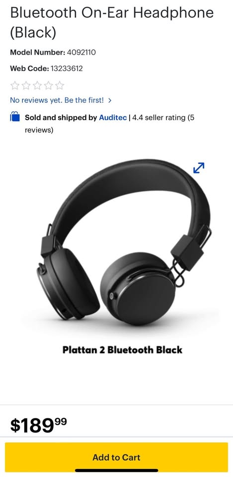 URBANEARS Plattan II Bluetooth On-Ear Headphone (Black) - photo 3