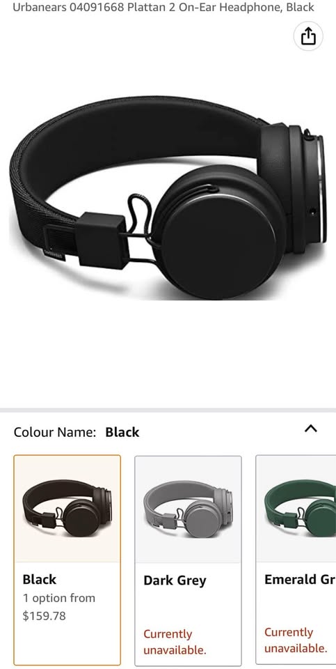 URBANEARS Plattan II Bluetooth On-Ear Headphone (Black) - photo 4