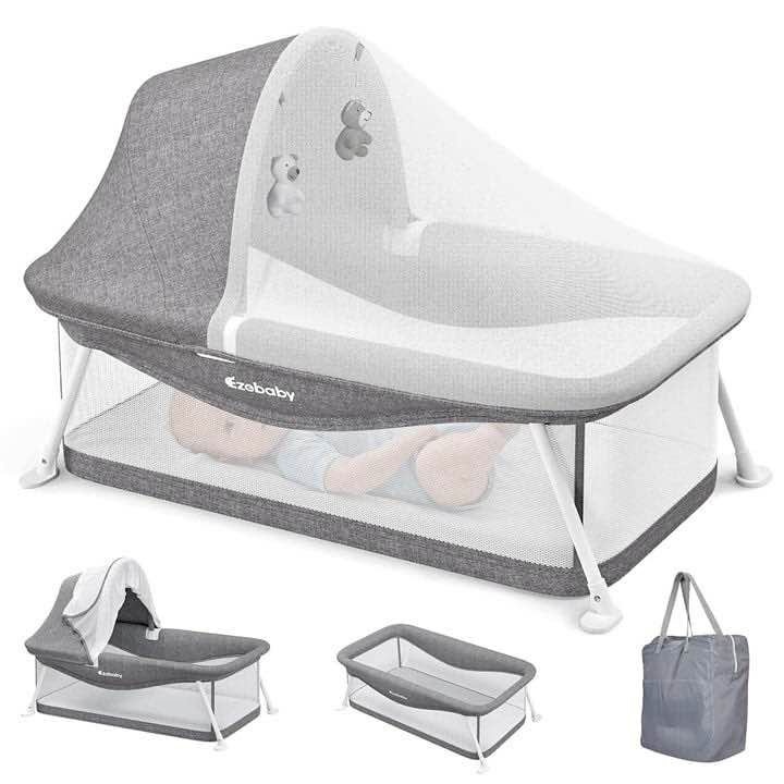 NEW-Foldable Newborn Bassinet Baby Bed
