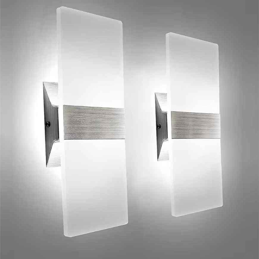 Modern Wall Sconces Set of Two, Led Wall Light