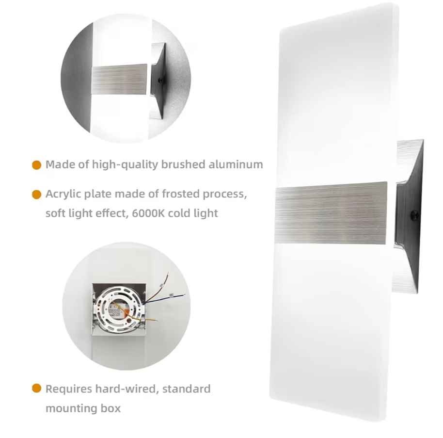 Modern Wall Sconces Set of Two, Led Wall Light - photo 2
