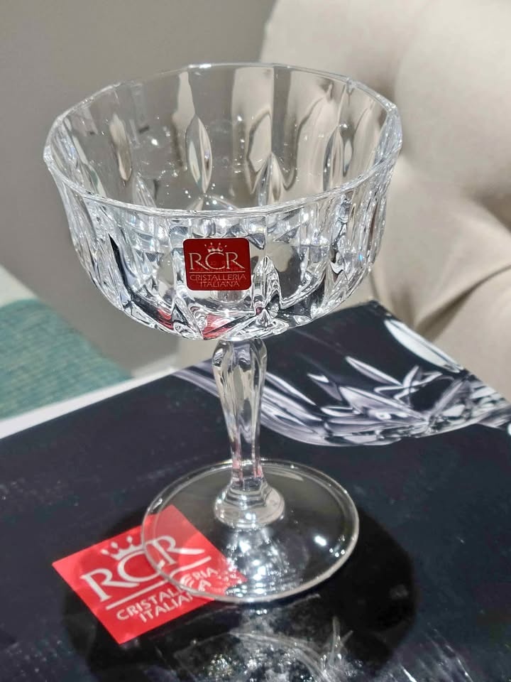 RCR Cristalleria Italiana Opera Champagne Coupe Glass Set of 5