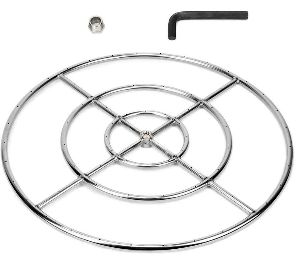 30" Round Fire Pit Burner Ring