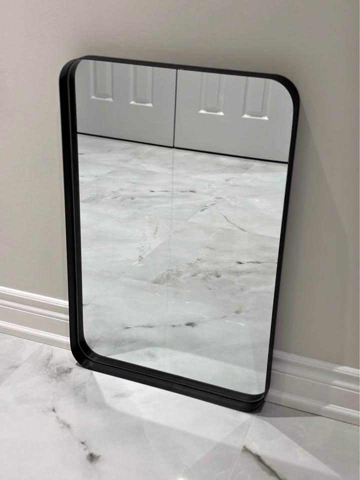 BRAND NEW 20x30” Vanity Mirror Black Rectangle Metal Frame