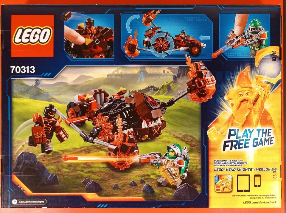 Lego Nexo Knights 70313 Moltor’s Lava Smasher w/ Moltor/Aaron Re - photo 2
