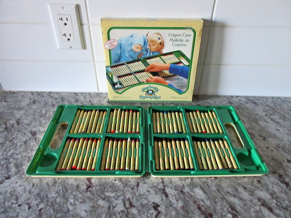 Vintage Cabbage Patch Kids Crayon Case - 1980s