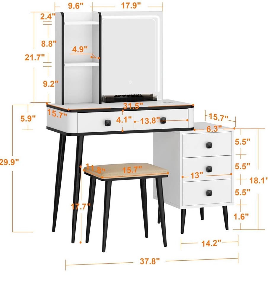 Make Up Vanity - Like New - Assembled - photo 2