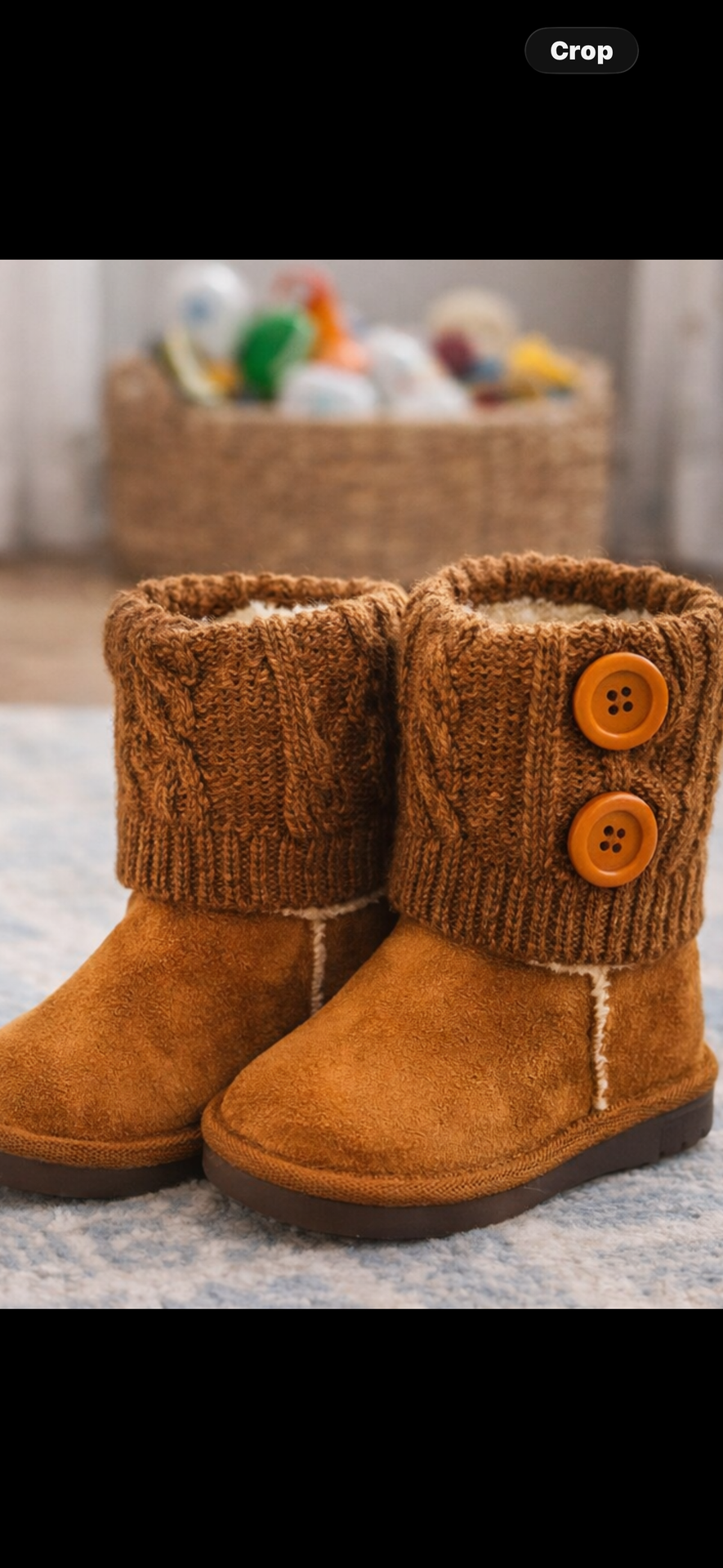Toddler Faux Suede Winter Booties – EU 27 / US Toddler 10