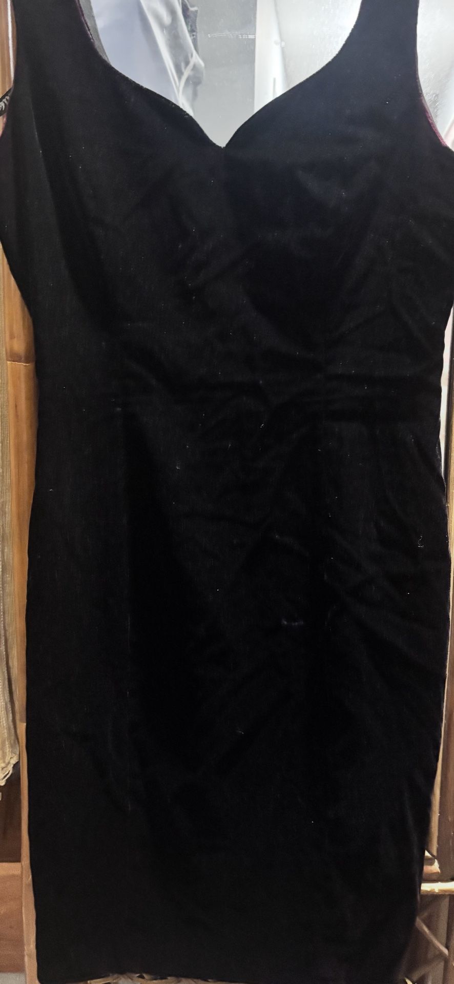 Vintage Karen Lucas for Niki Black Velvet Dress | Size 12 | Made - photo 4