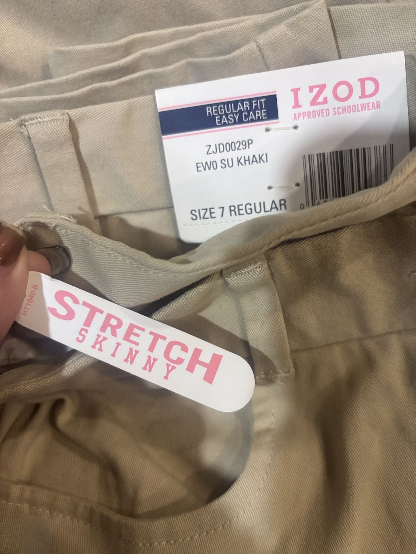 IZOD Schoolwear Khaki Pants - Size 7 Reg Stretch Skinny Fit - Ne - photo 5