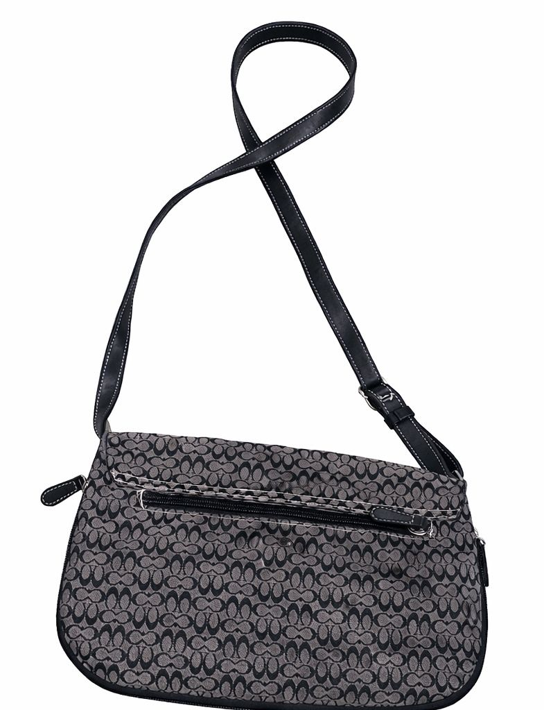 Vintage Coach Signature Jacquard Crossbody Bag