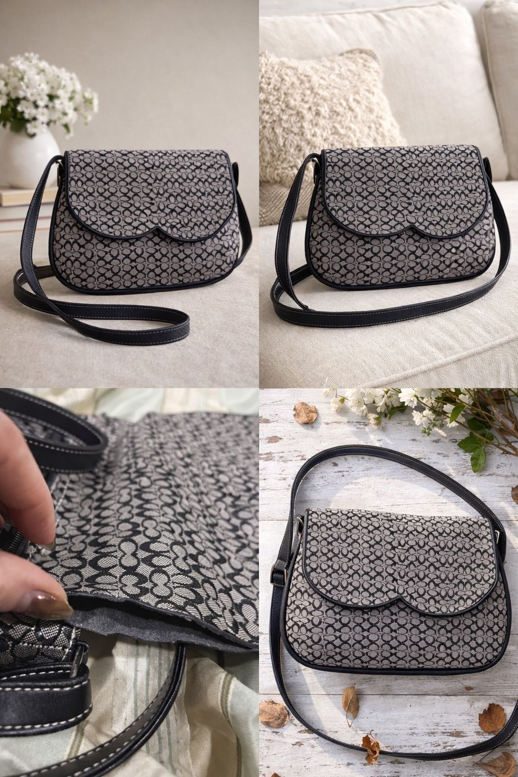 Vintage Coach Signature Jacquard Crossbody Bag - photo 2