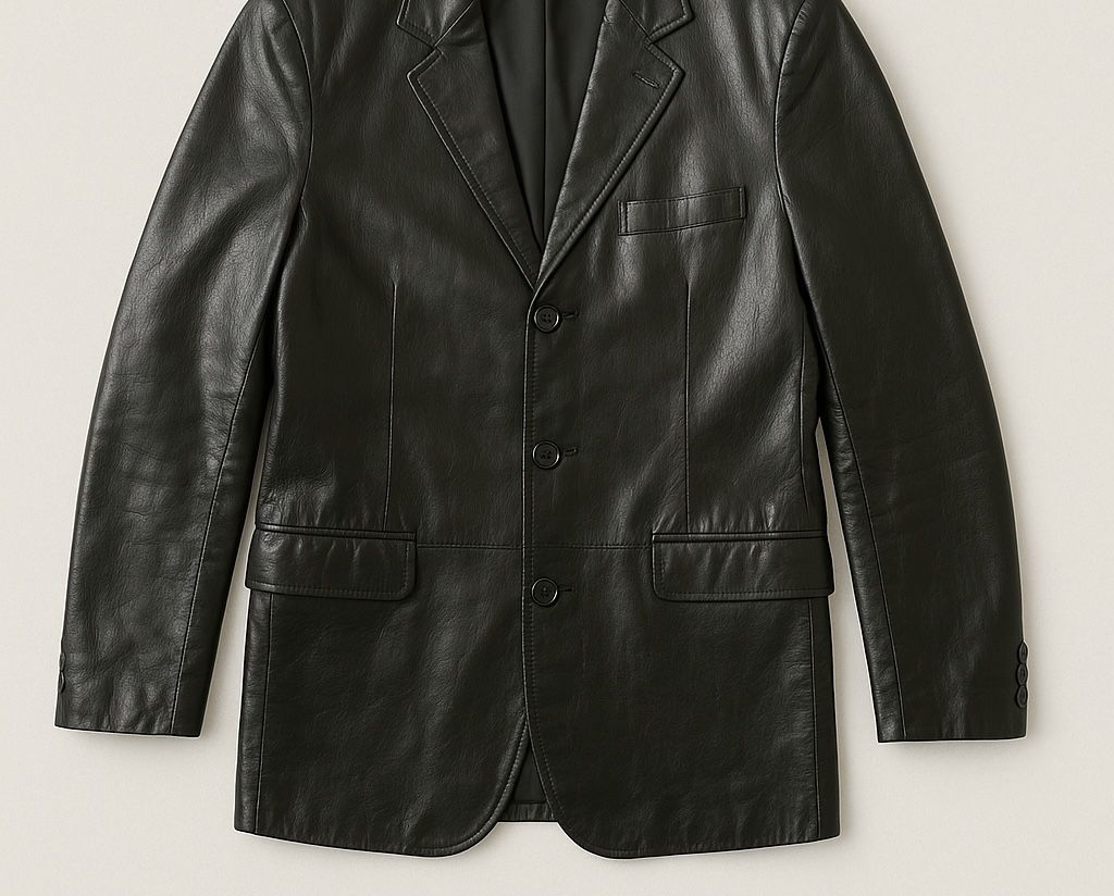 Albert Duke New York Vintage Black Leather Jacket Men's XL