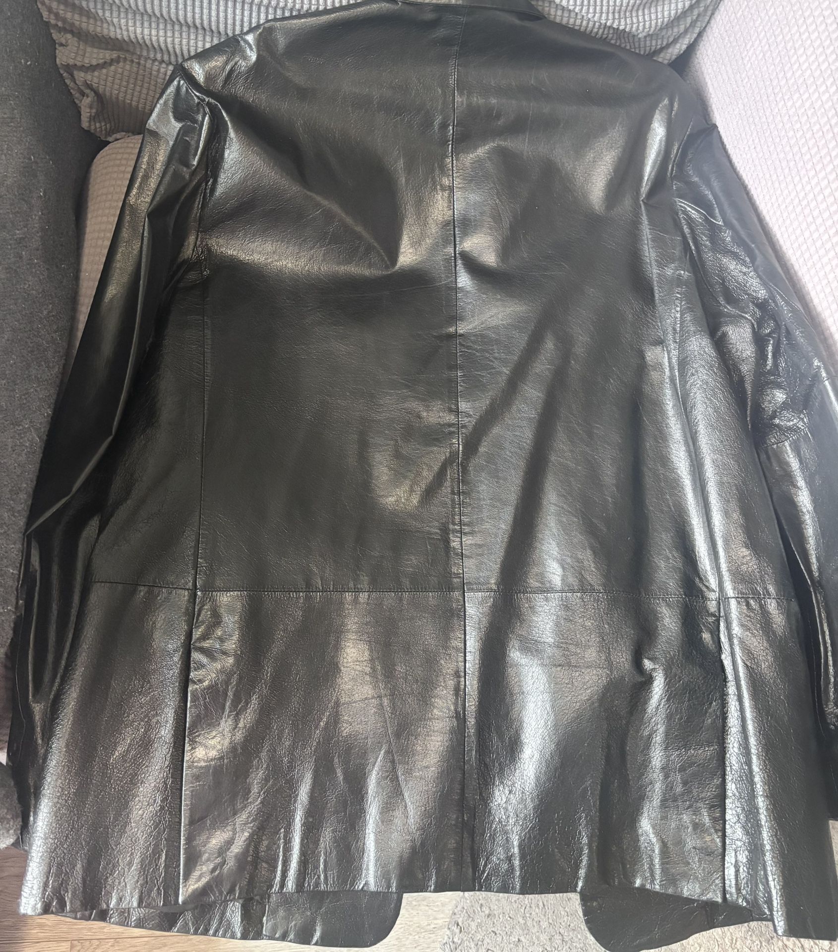 Albert Duke New York Vintage Black Leather Jacket Men's XL - photo 5