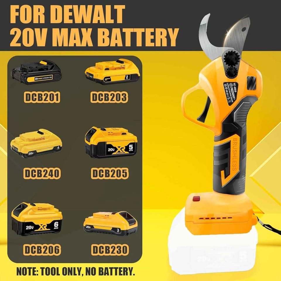 Electric Pruning Shears for DeWalt 20V Battery - photo 4