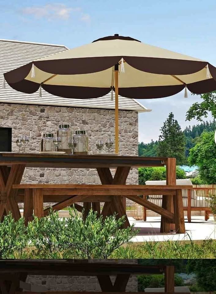 Outsunny 9FT Patio Umbrella UPF 50+ Vented