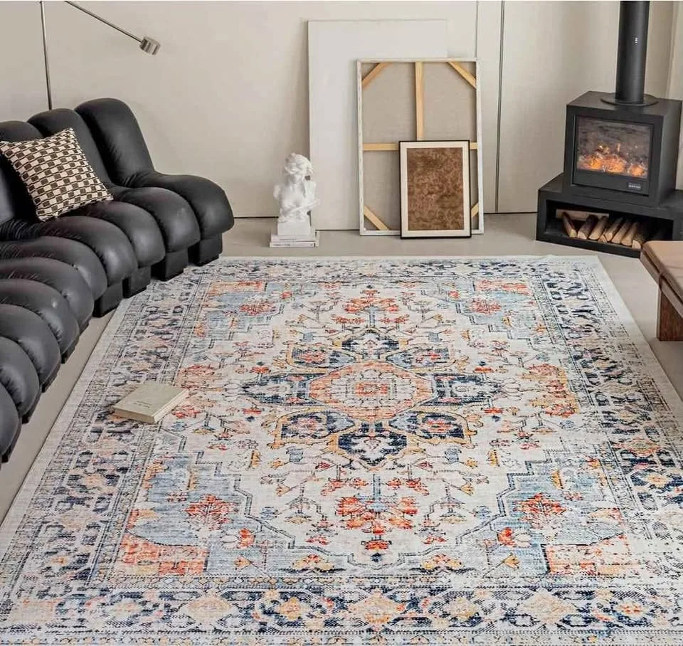 5x7 Area Rug Washable Rugs Living Room Vintage Boho thumbnail