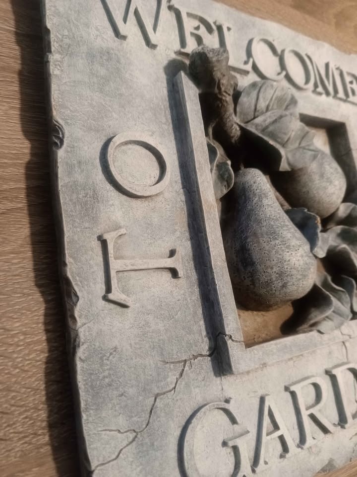 Welcome to My Garden Stone Plaque - photo 2