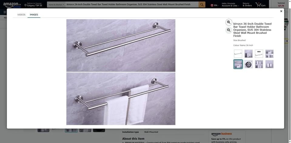 Double Towel Bar Towel Holder Bathroom Organizer