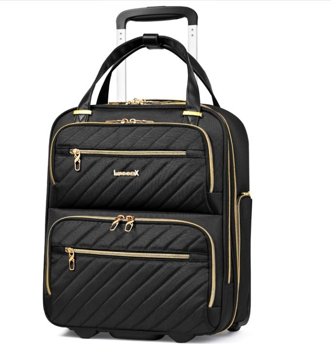 New Underseat Carry On Luggage with Wheels fits 15.6 Inch Laptop