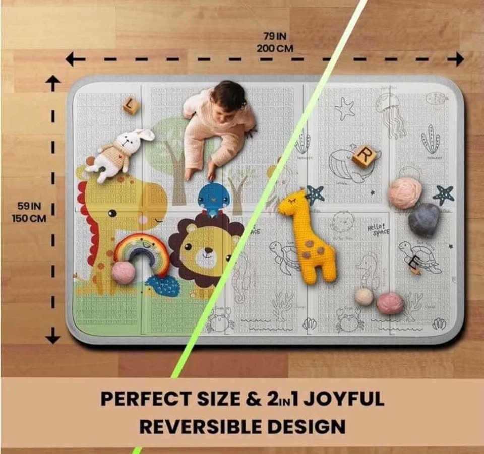 Play mat for babies (double sided and foldable) - photo 2
